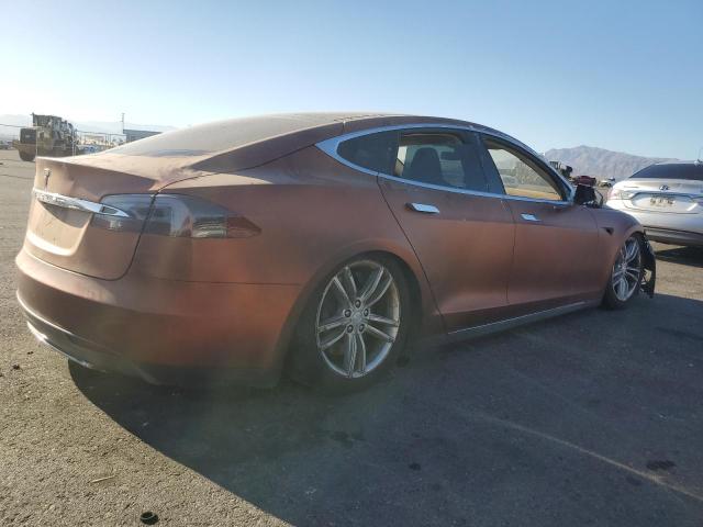 5YJSA1AG9DFP12800 - 2013 TESLA MODEL S Қызғылт сары фото 3