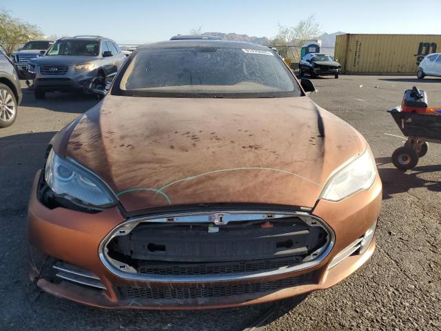5YJSA1AG9DFP12800 - 2013 TESLA MODEL S Қызғылт сары фото 5