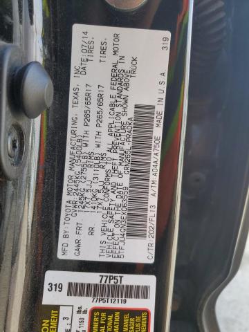 5TFJU4GN3EX063559 - 2014 TOYOTA TACOMA DOUBLE CAB PRERUNNER BLACK photo 12