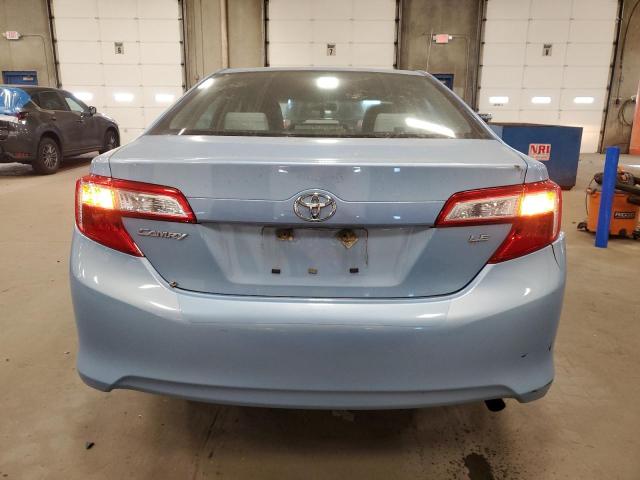 4T4BF1FKXDR293511 - 2013 TOYOTA CAMRY L BLUE photo 6
