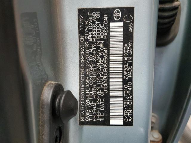 JTDKN3DU6D5556041 - 2013 TOYOTA PRIUS 绿色 照片 12