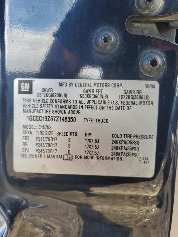 1GCEC19Z67Z146350 - 2007 CHEVROLET SILVERADO C1500 CLASSIC BLUE photo 12