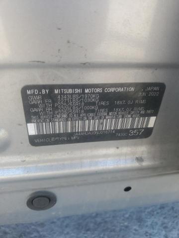 JA4ARUAU0NU016714 - 2022 MITSUBISHI OUTLANDER ES SILVER photo 14