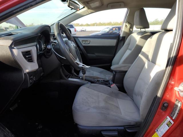 2T1BURHEXFC257893 - 2015 TOYOTA COROLLA L RED photo 7