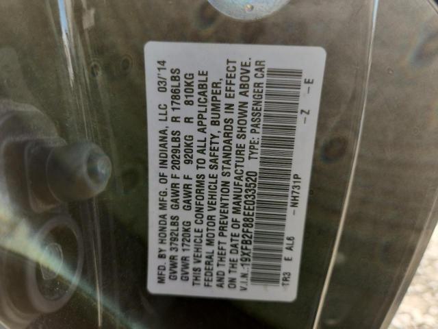 19XFB2F88EE033520 - 2014 HONDA CIVIC EX BLACK photo 12