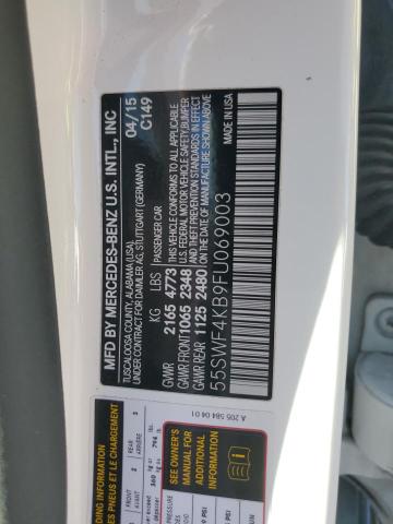 55SWF4KB9FU069003 - 2015 MERCEDES-BENZ C 300 4MATIC WHITE photo 12