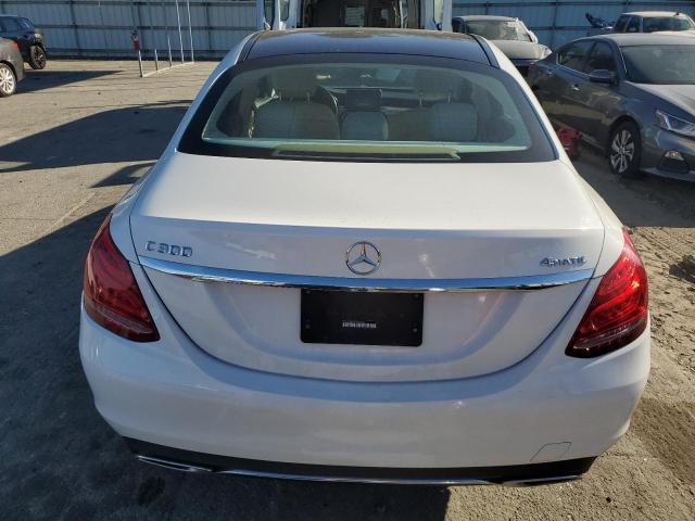 55SWF4KB9FU069003 - 2015 MERCEDES-BENZ C 300 4MATIC WHITE photo 6