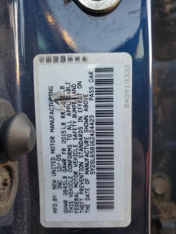 5Y2SL65816Z424423 - 2006 PONTIAC VIBE Mavi foto 13