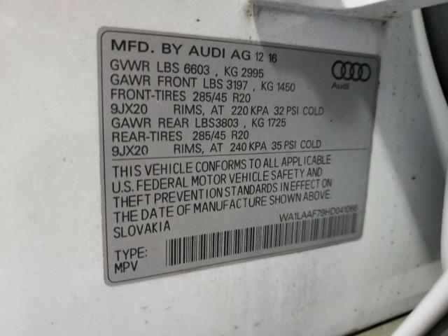 WA1LAAF79HD041066 - 2017 AUDI Q7 PREMIUM PLUS أبيض صورة 14