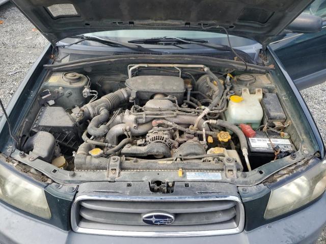 JF1SG63675G713148 - 2005 SUBARU FORESTER 2.5X GREEN photo 11
