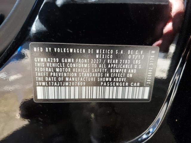 3VWL17AJ1JM207809 - 2018 VOLKSWAGEN JETTA SEL CHARCOAL photo 13