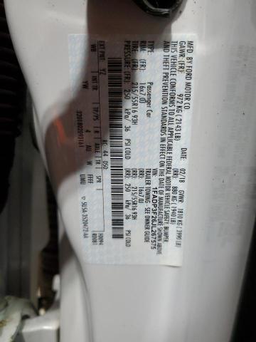 1FADP3F26JL267575 - 2018 FORD FOCUS SE WHITE photo 14