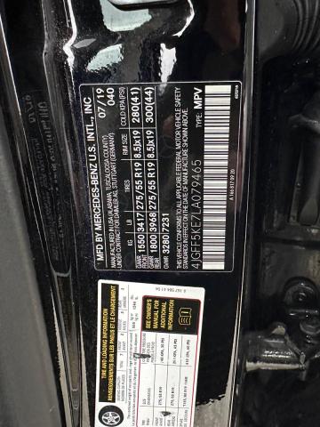 4JGFF5KE7LA079465 - 2020 MERCEDES-BENZ GLS 450 4MATIC BLACK photo 10