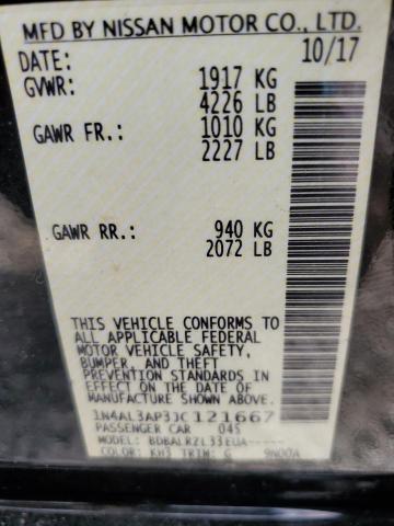 1N4AL3AP3JC121667 - 2018 NISSAN ALTIMA 2.5 შავი ფოტო 12