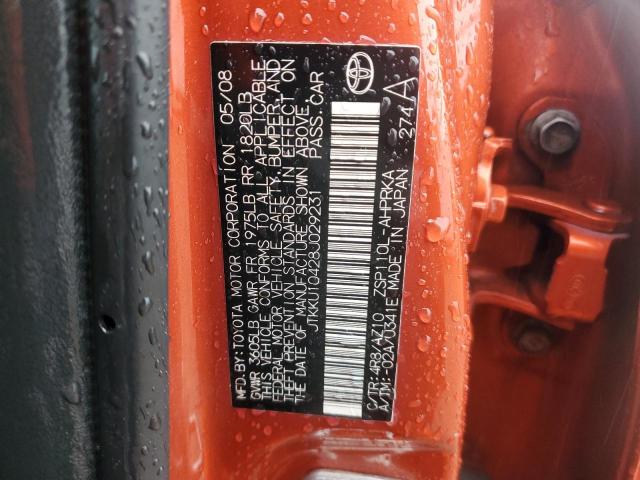 JTKKU10428J029231 - 2008 TOYOTA SCION XD ORANGE photo 12