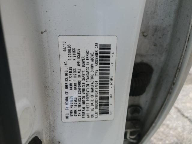 1HGCR2F30DA177004 - 2013 HONDA ACCORD LX WHITE photo 12