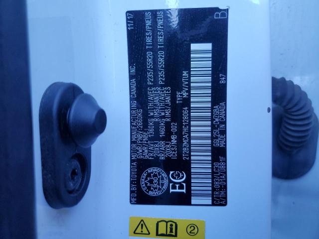 2T2BZMCA7HC128064 - 2017 LEXUS RX 350 BASE 白色 照片 13