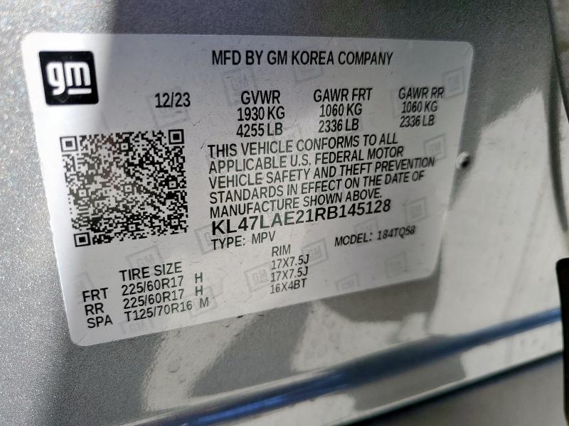 KL47LAE21RB145128 - 2024 BUICK ENVISTA PREFERRED ვერცხლისფერი ფოტო 12