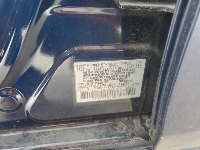 3N1AB7AP3KY401671 - 2019 NISSAN SENTRA S BLUE photo 12