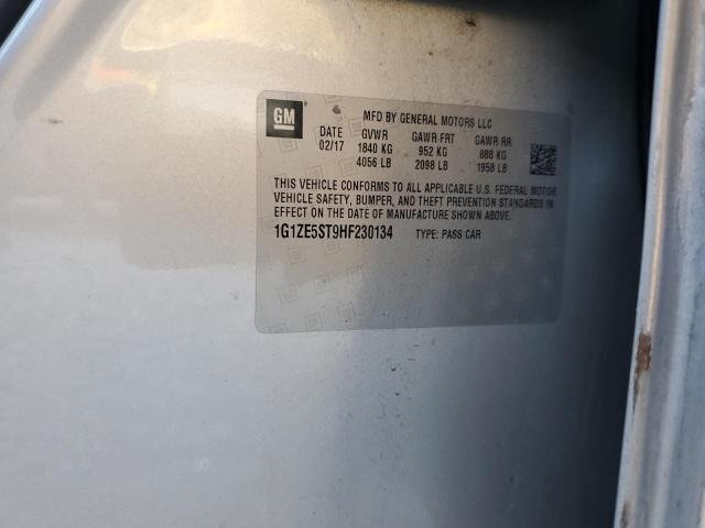 1G1ZE5ST9HF230134 - 2017 CHEVROLET MALIBU LT 银色 照片 12