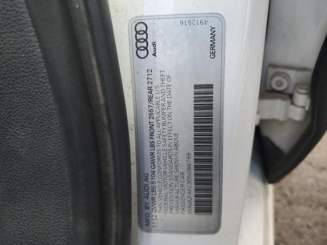 WAUGFAFC3DN086799 - 2013 AUDI A6 PREMIUM PLUS თეთრი ფოტო 12