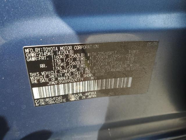 JTMZF35VX95009719 - 2009 TOYOTA RAV4 BLUE photo 13