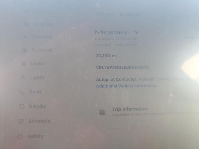 7SAYGDEE2RF212930 - 2024 TESLA MODEL Y Чорний фото 9