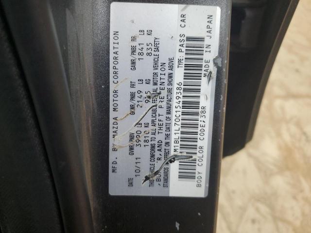 JM1BL1L70C1549386 - 2012 MAZDA 3 I GRAY photo 12