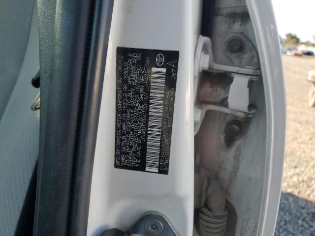 JTDKDTB36C1001027 - 2012 TOYOTA PRIUS C 白色 照片 12