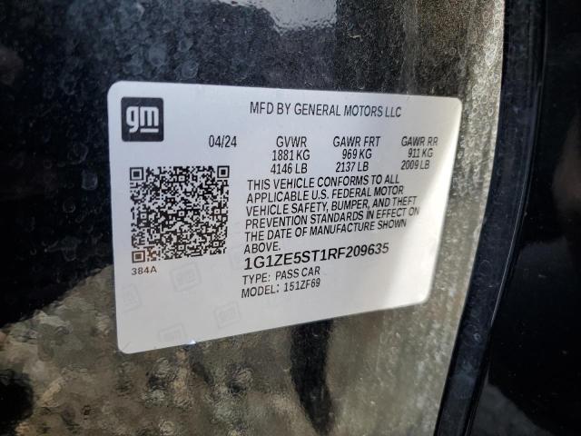 1G1ZE5ST1RF209635 - 2024 CHEVROLET MALIBU PREMIER BLACK photo 13