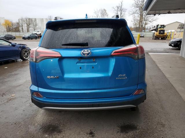 JTMRJREV4JD162639 - 2018 TOYOTA RAV4 HV LE BLUE photo 6