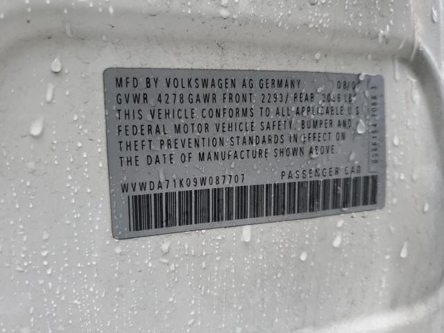 WVWDA71K09W087707 - 2009 VOLKSWAGEN RABBIT WHITE photo 12