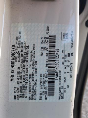 1FA6P0HD3G5123498 - 2016 FORD FUSION SE WHITE photo 12