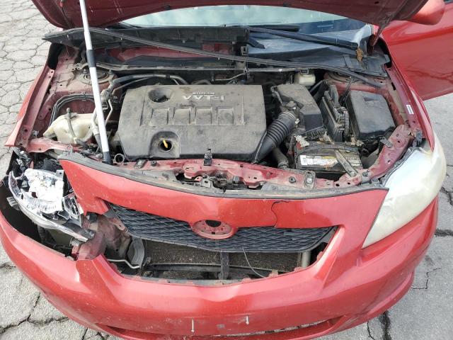 1NXBU40E19Z021845 - 2009 TOYOTA COROLLA BASE Կարմիր լուսանկար 11