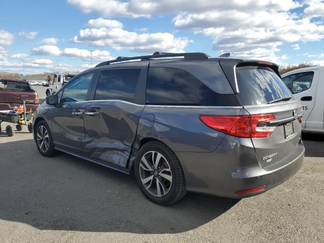 5FNRL6H84MB030394 - 2021 HONDA ODYSSEY TOURING GRAY photo 2