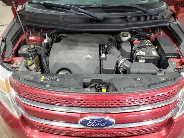 1FM5K8F88EGC12814 - 2014 FORD EXPLORER LIMITED RED photo 12
