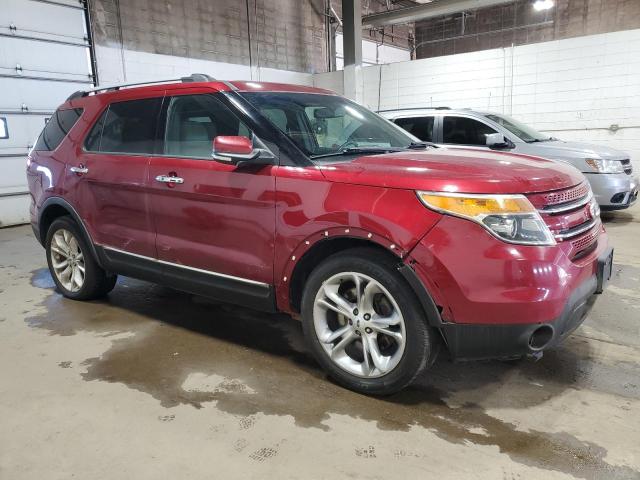 1FM5K8F88EGC12814 - 2014 FORD EXPLORER LIMITED RED photo 4