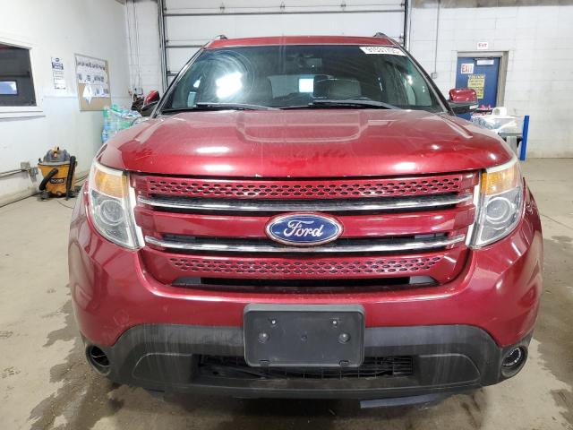 1FM5K8F88EGC12814 - 2014 FORD EXPLORER LIMITED RED photo 5