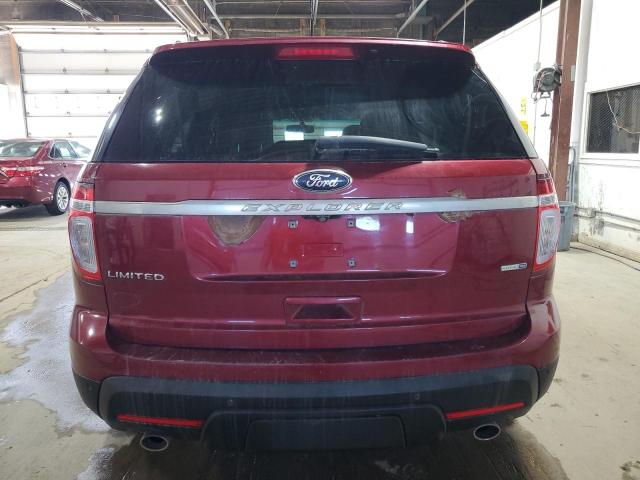 1FM5K8F88EGC12814 - 2014 FORD EXPLORER LIMITED RED photo 6