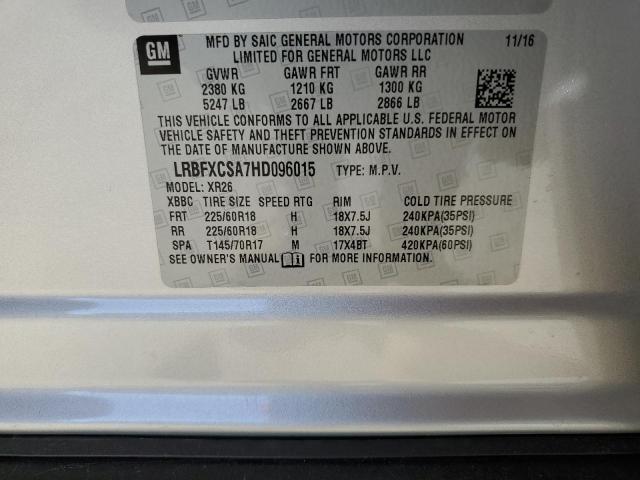 LRBFXCSA7HD096015 - 2017 BUICK ENVISION PREFERRED Gümüş foto 13