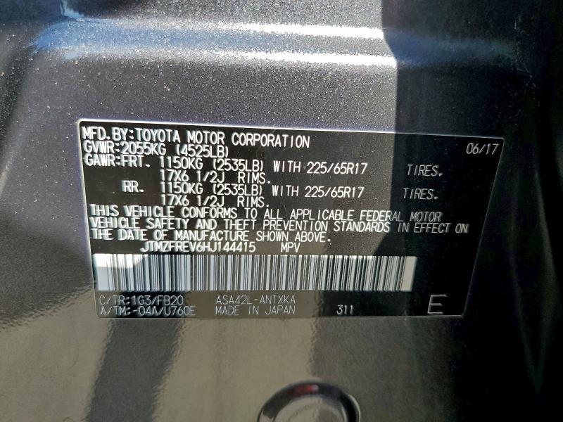 JTMZFREV6HJ144415 - 2017 TOYOTA RAV4 LE Grafit foto 14