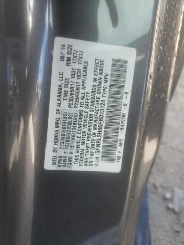 5FNRL5H66FB013124 - 2015 HONDA ODYSSEY EXL GRAY photo 13