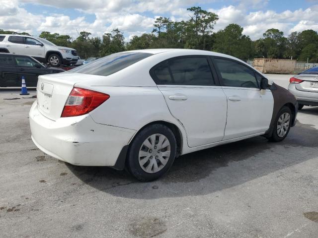 19XFB2F58CE047372 - 2012 HONDA CIVIC LX WHITE photo 3