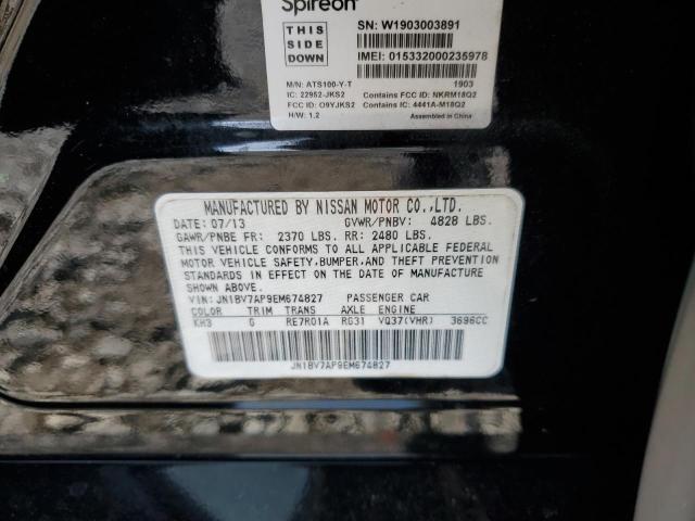 JN1BV7AP9EM674827 - 2014 INFINITI Q50 BASE BLACK photo 13