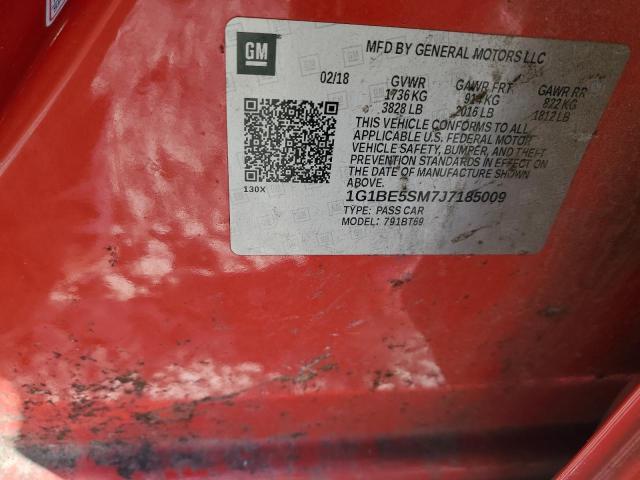 1G1BE5SM7J7185009 - 2018 CHEVROLET CRUZE LT Қызыл фото 13