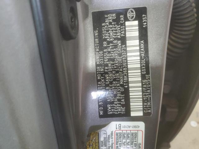 4T1BK36B36U133734 - 2006 TOYOTA AVALON XL 灰色 照片 12