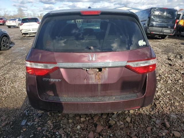 5FNRL5H63BB018369 - 2011 HONDA ODYSSEY EXL RED photo 6