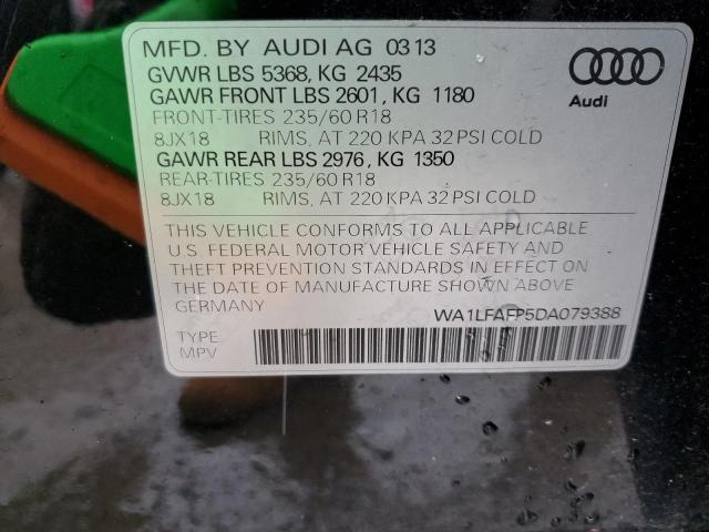 WA1LFAFP5DA079388 - 2013 AUDI Q5 PREMIUM PLUS BLACK photo 14