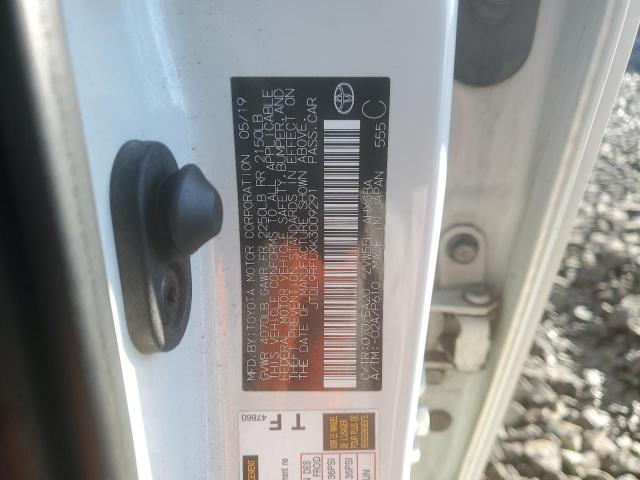 JTDL9RFUXK3009291 - 2019 TOYOTA PRIUS Weiß Foto 12