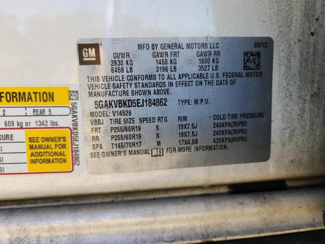 5GAKVBKD5EJ184862 - 2014 BUICK ENCLAVE BEIGE photo 13